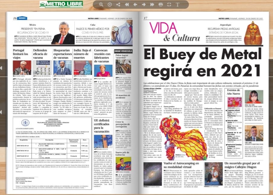 Metro Libre publica noticia sobre el Año del Buey | Blogs | Catálogo de  Servicios